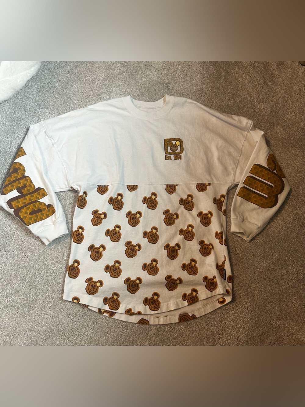 2022 Walt Disney World Mickey Mouse Waffle Spirit Jersey Adult XS